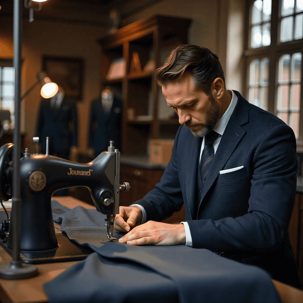 Master tailors working in the atelier